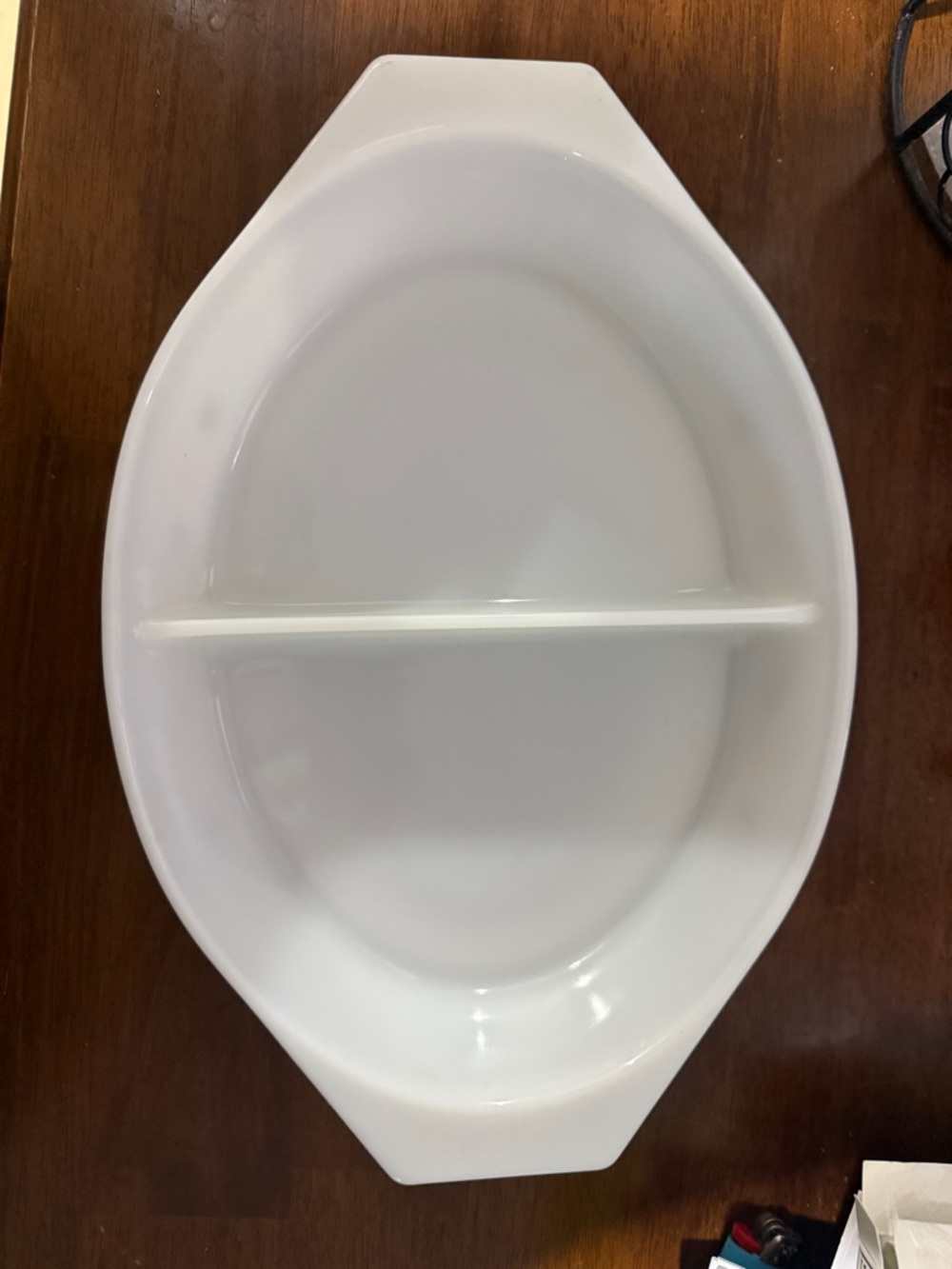 Pyrex White Oval Divided Serving Dish